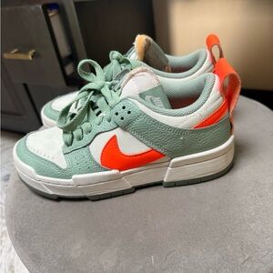 Nike Dunk low  Shoes - Green and Orange